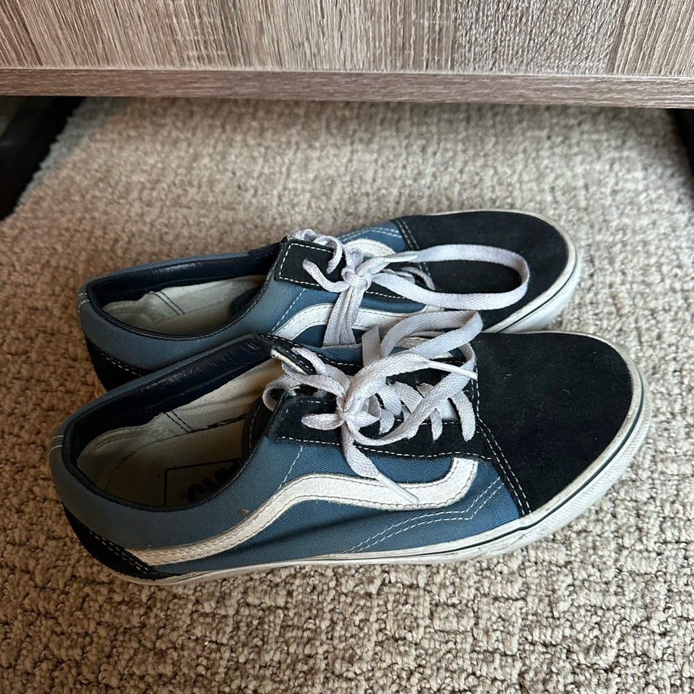 Vans Men's Black and Blue Sneakers